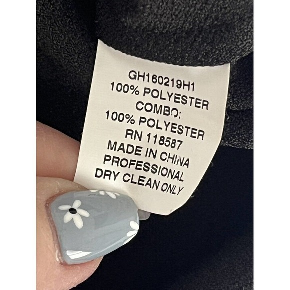 Grey Jason Wu Woman's Sz 4 Sleeveless Layered Floral Lace Top Black & Blue - Picture 6 of 7